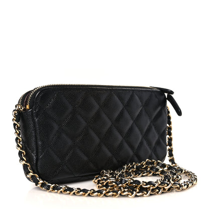 Chanel Caviar Quilted Small Clutch With Chain Black 3 of 9