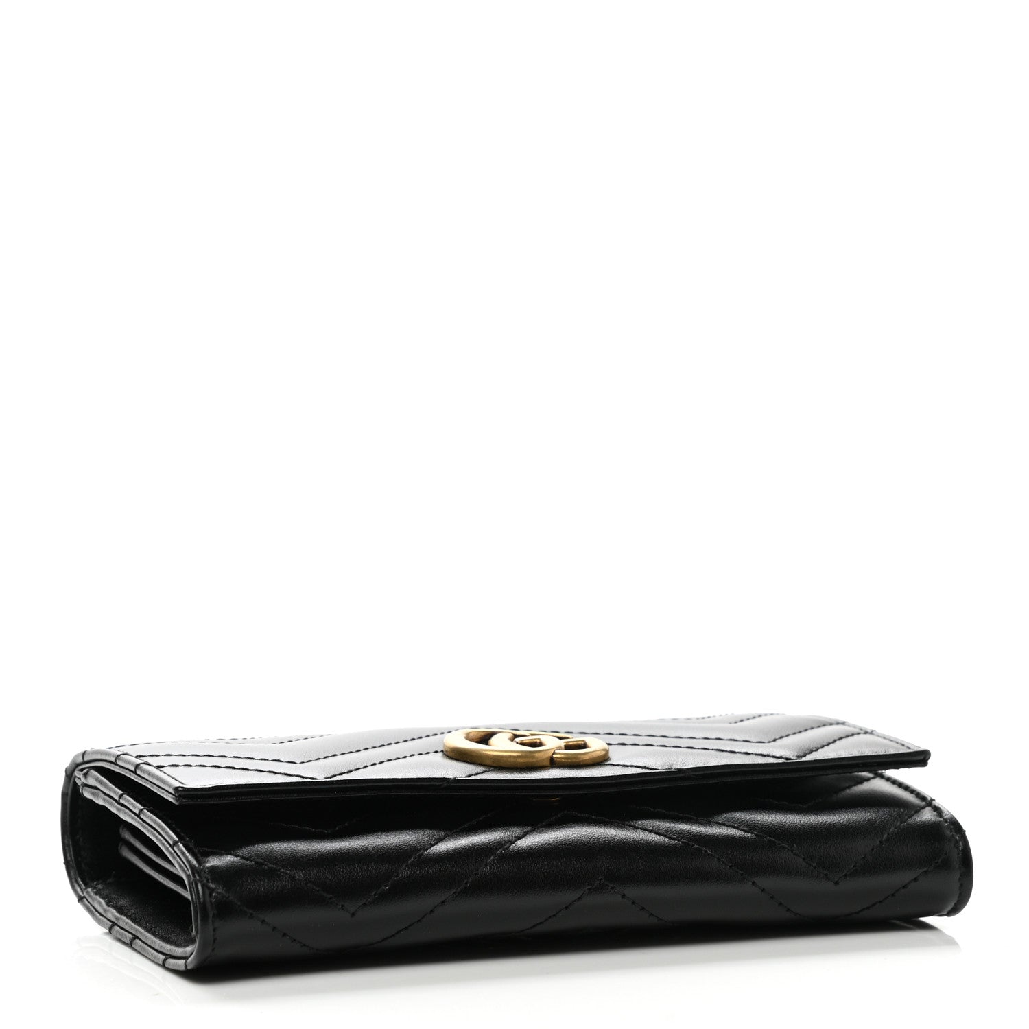 Gucci Calfskin Matelasse GG Marmont Continental Wallet Black 4 of 8