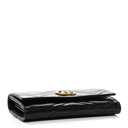 Gucci Calfskin Matelasse GG Marmont Continental Wallet Black 4 of 8