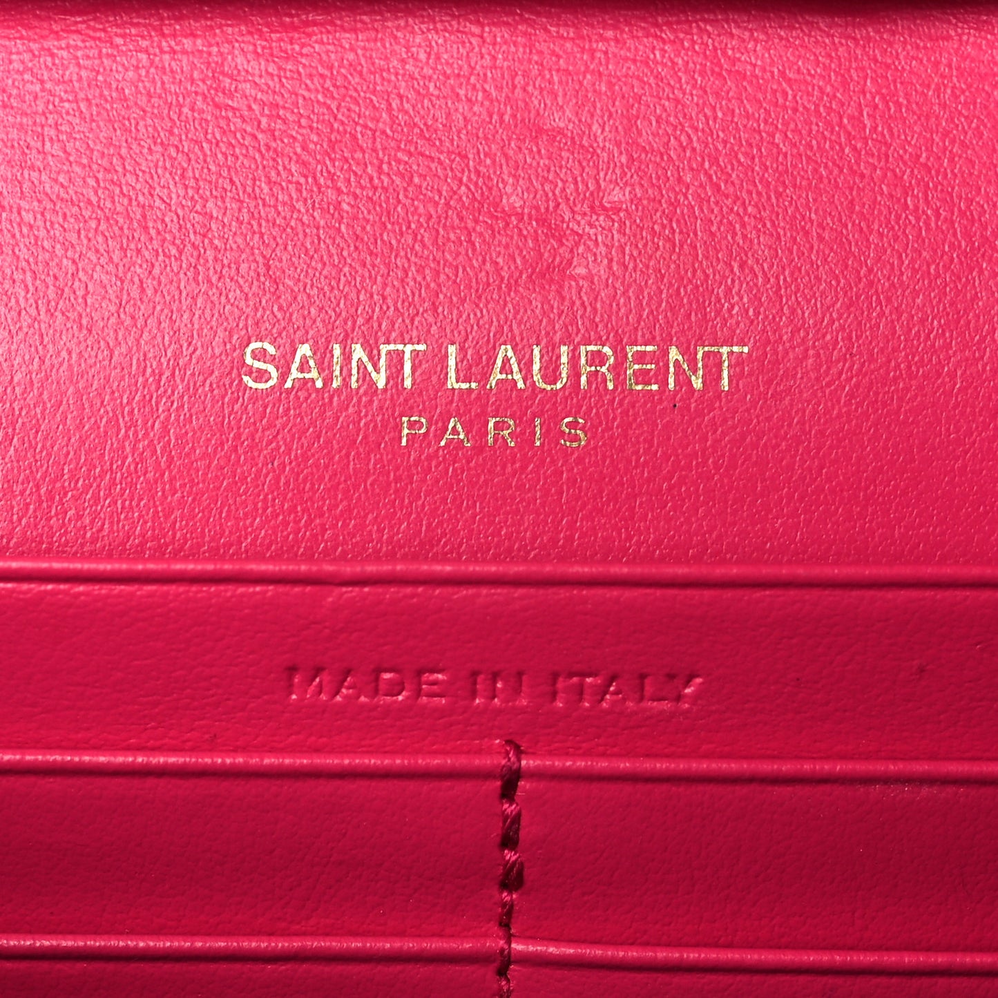 Patent Calfskin Monogram Kate Wallet On Chain Fresh Fuxia