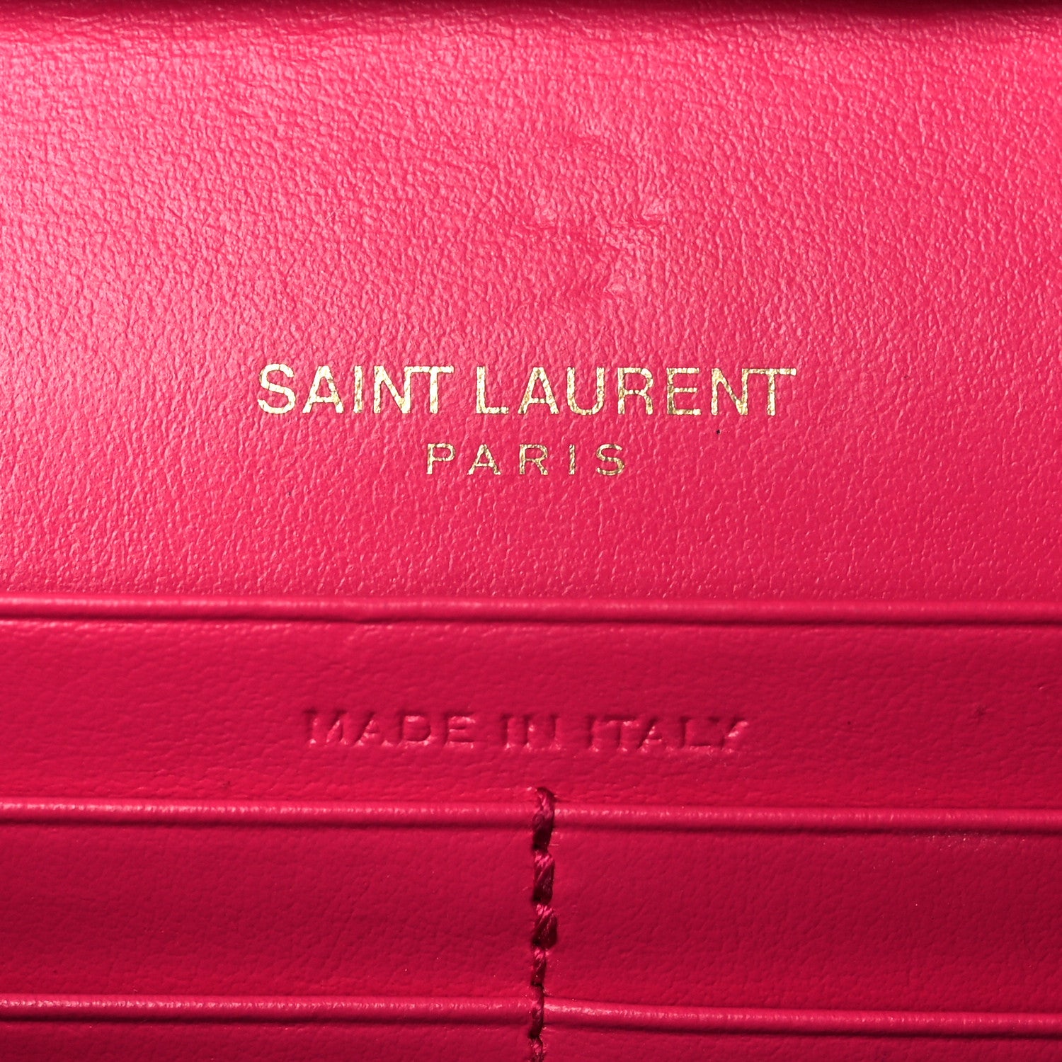 Saint Laurent Patent Calfskin Monogram Kate Wallet On Chain Fresh Fuxia 6 of 9