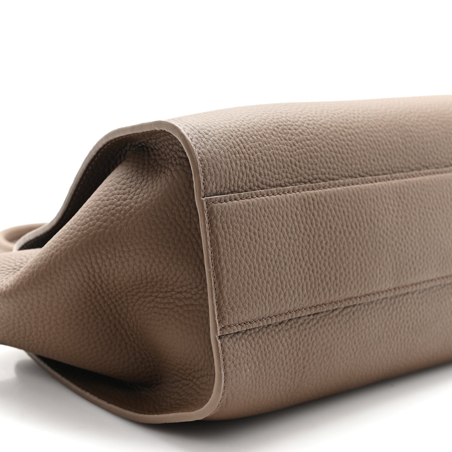 Grained Calfskin Marlo 12 Tote Bag Dark Olive