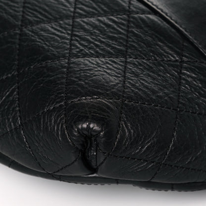 Chanel Aged Calfskin Quilted Crossbody Double Chain Bag Black 10 of 13