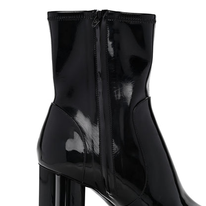 Louis Vuitton Patent Uniformes Silhouette Ankle Boots 38 Black 12 of 14