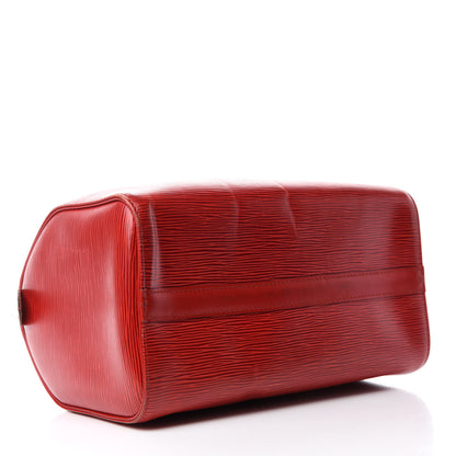 Louis Vuitton Epi Speedy 25 Castillan Red 4 of 18