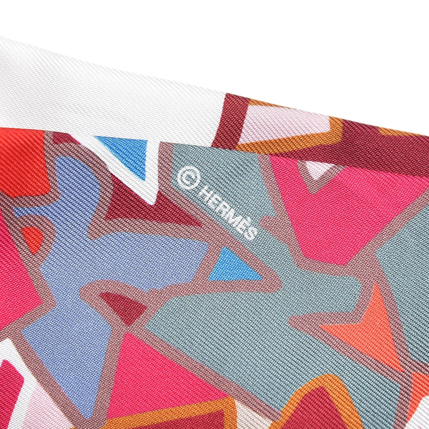 Silk Graff Graffiti Twilly Rouge Piment White Cobalt