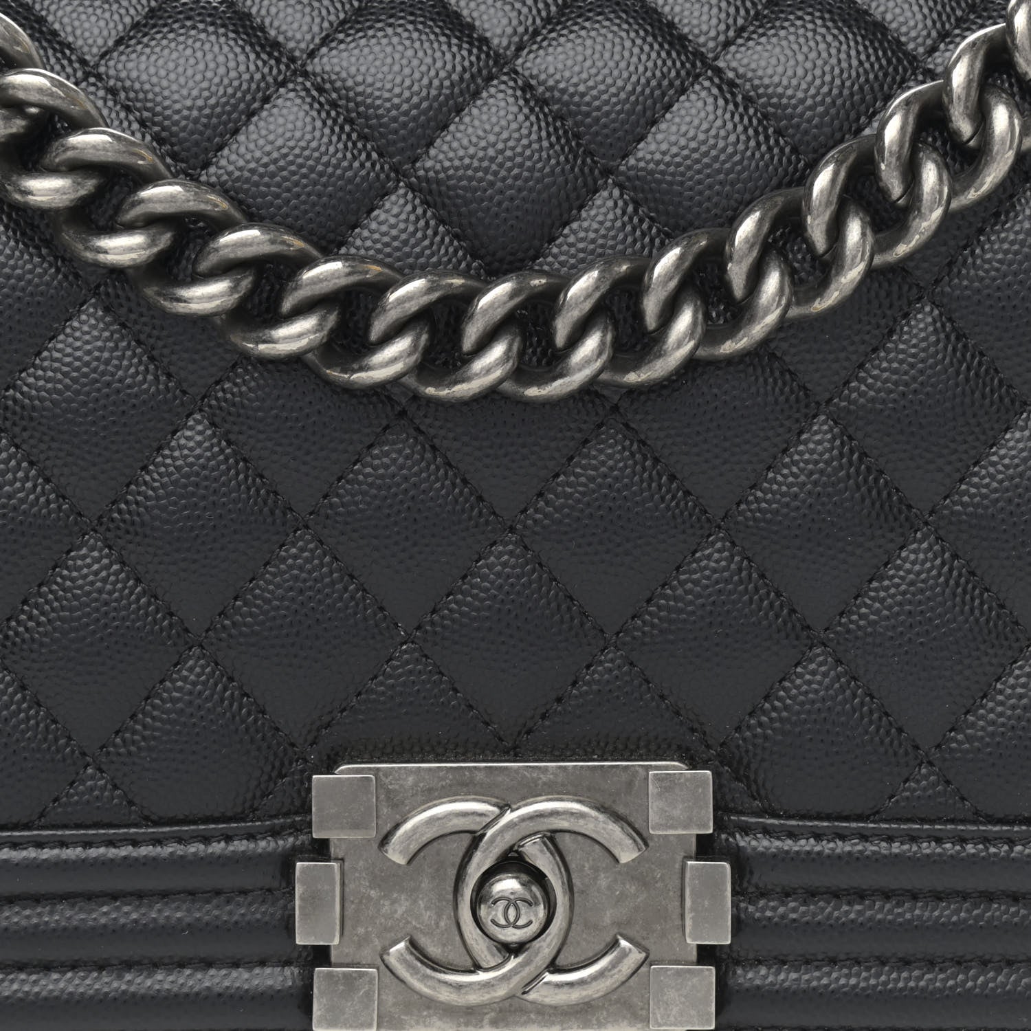 Chanel Caviar Quilted Medium Boy Flap Black 8 of 11