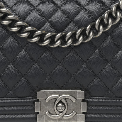 Chanel Caviar Quilted Medium Boy Flap Black 8 of 11