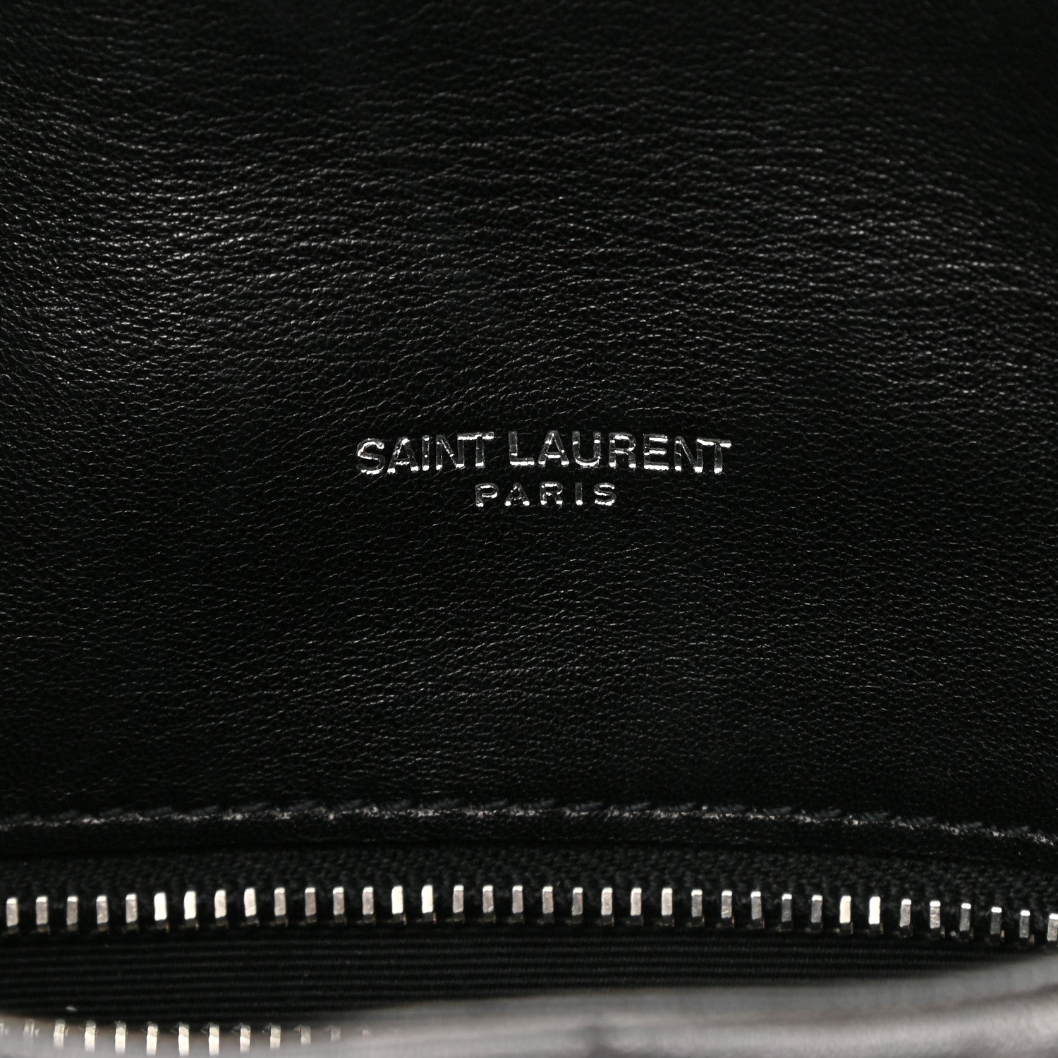 Saint Laurent Lambskin Quilted Toy Loulou Puffer Monogram Chain Satchel Black 6 of 10