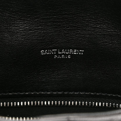 Saint Laurent Lambskin Quilted Toy Loulou Puffer Monogram Chain Satchel Black 6 of 10