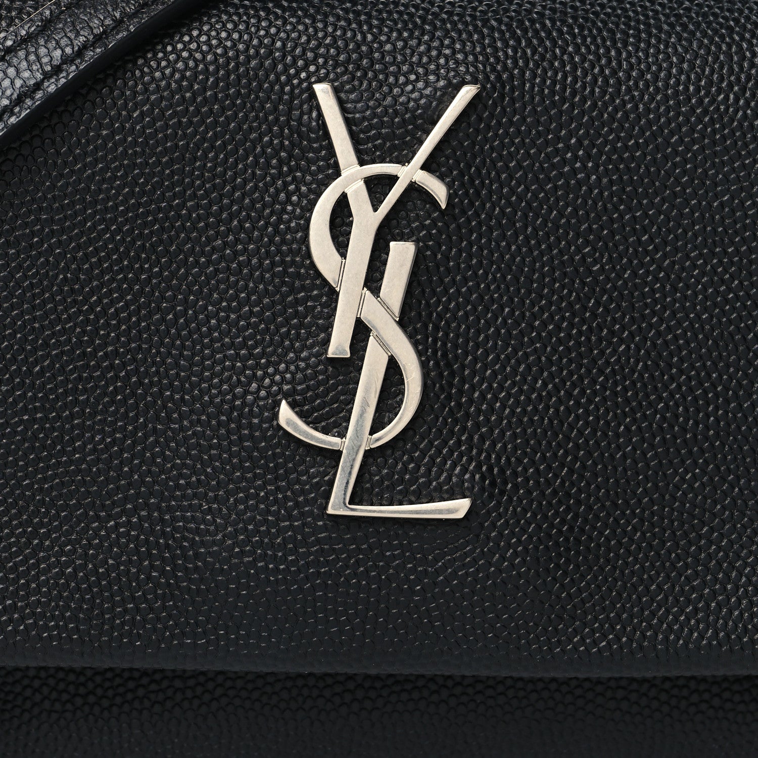 Saint Laurent Grain De Poudre Monogram Toy West Hollywood Fold-Over Bag Black 8 of 10