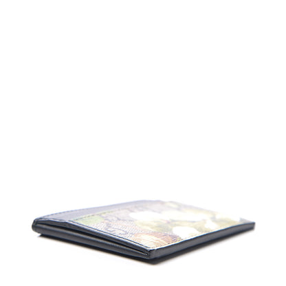 Gucci GG Supreme Monogram Blooms Card Holder Beige New Military Black 3 of 6