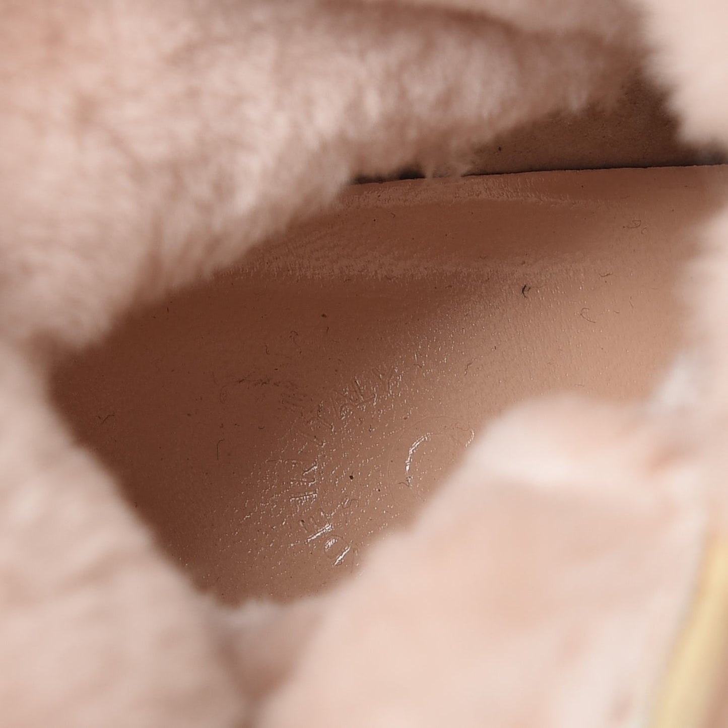 Lambskin Fur Tassel Booties 36.5 Beige