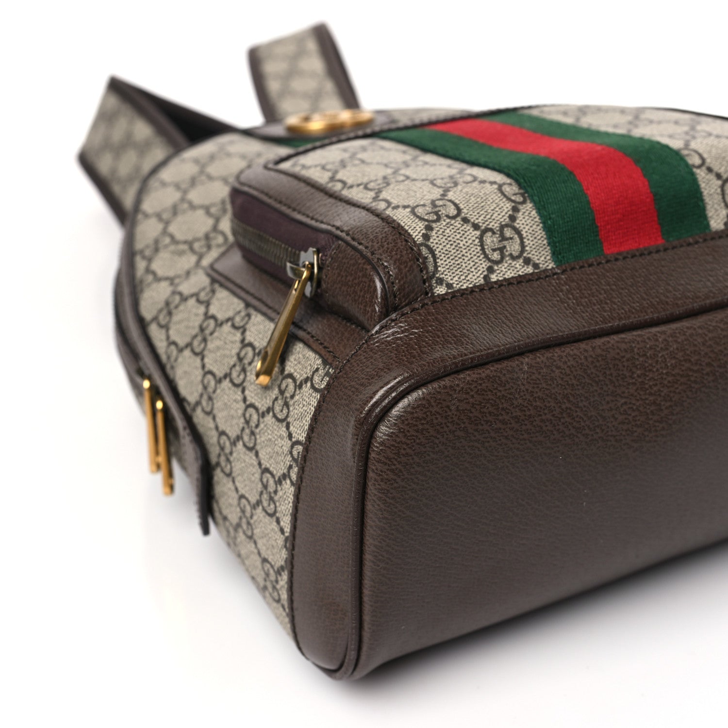 Gucci GG Supreme Monogram Calfskin Web Small Ophidia Day Backpack Beige Ebony New Acero 8 of 9
