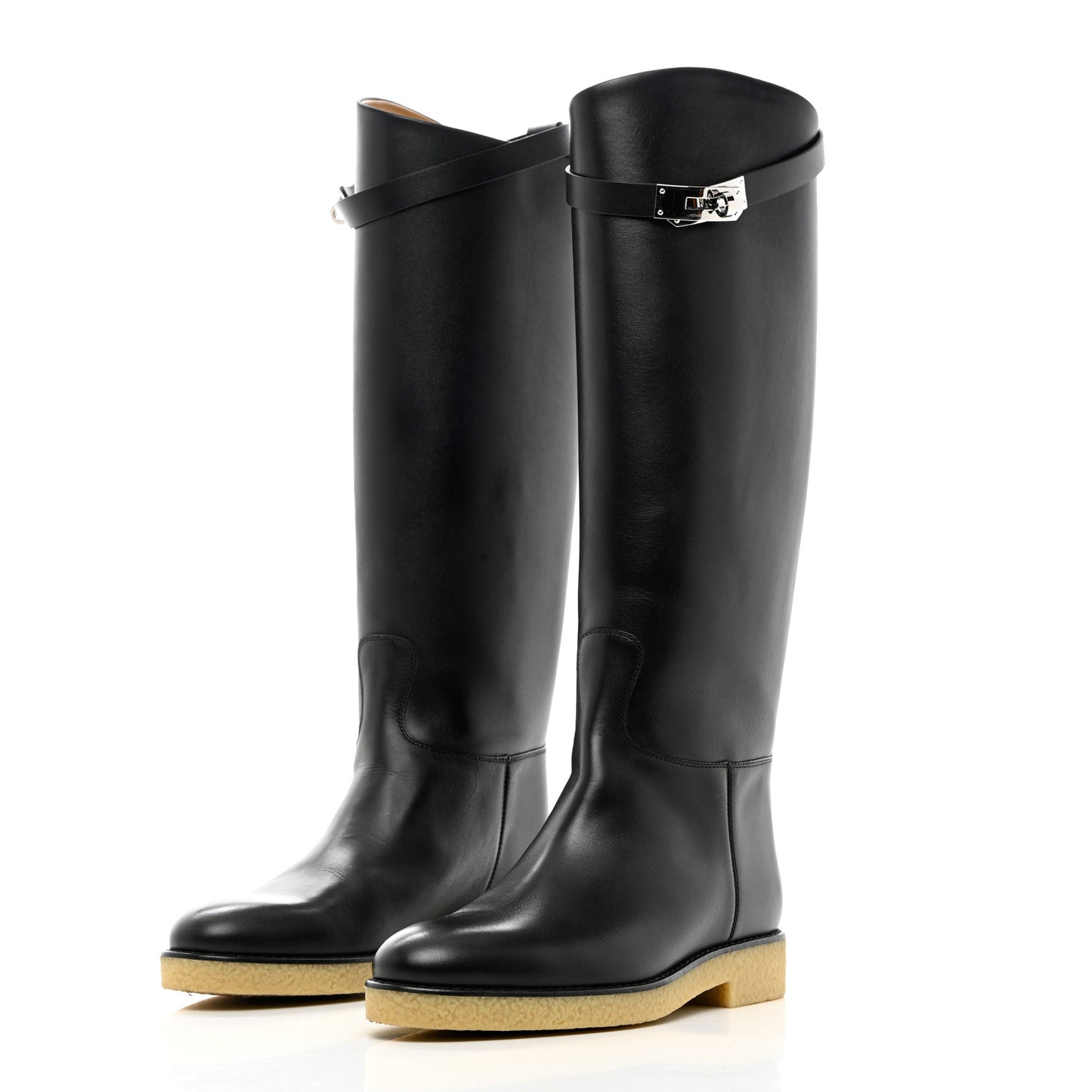 Calfskin Faustine Boots 38.5 Black