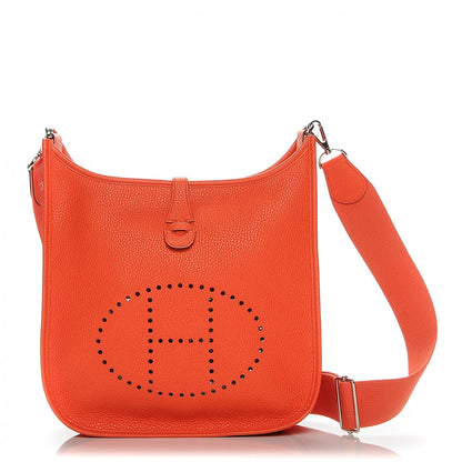 Hermes Taurillon Clemence Evelyne III PM Orange Poppy 1 of 7