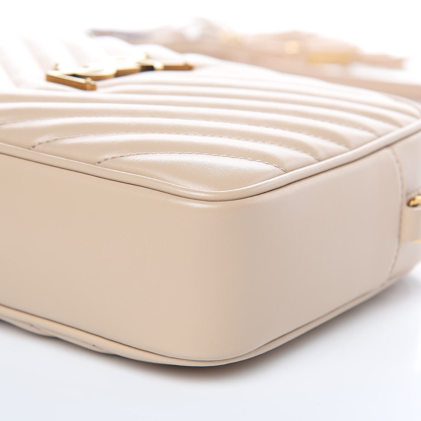 Calfskin Matelasse Monogram Lou Camera Bag Nude Powder