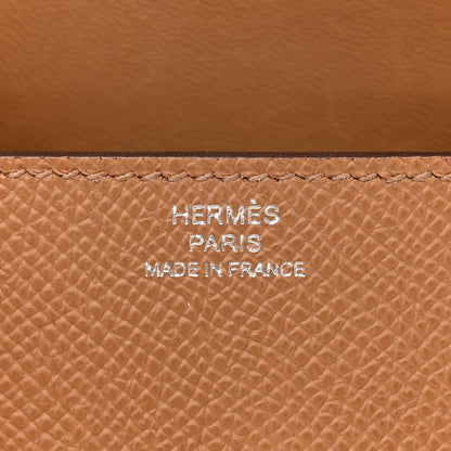 Hermes Epsom Swift Quelle Idole Picto Kelly Doll Handbag Biscuit Rose Texas Blue France 7 of 13
