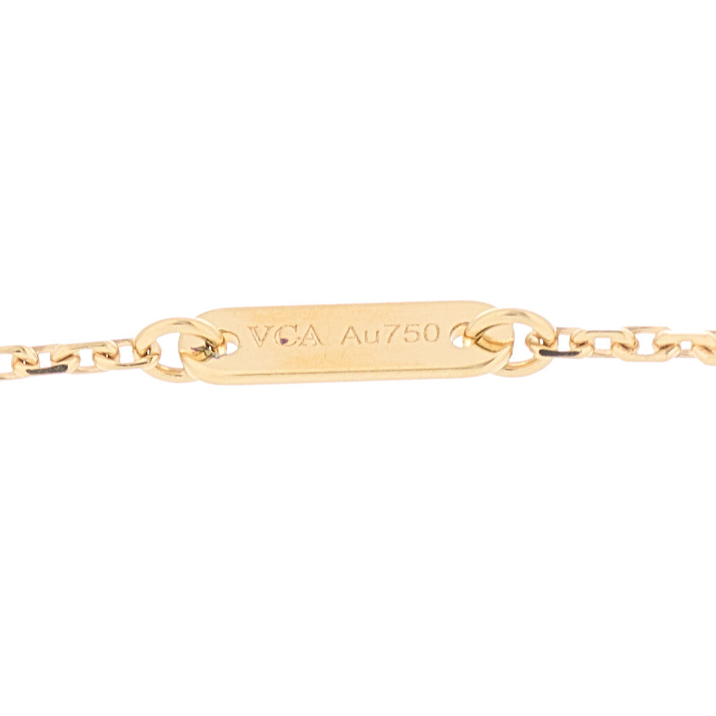 Van Cleef & Arpels 18K Yellow Gold Diamond Mini Frivole Pendant Necklace 5 of 6