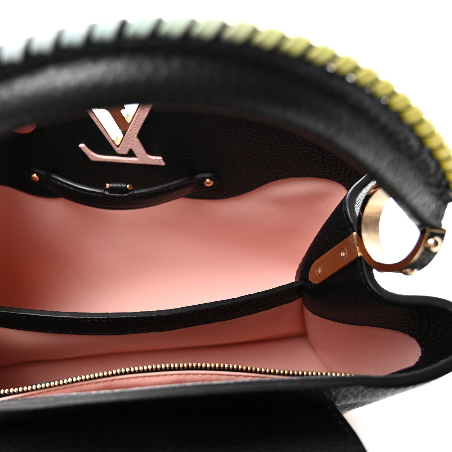 Louis Vuitton Taurillon Capucines PM Rainbow Black 1860229