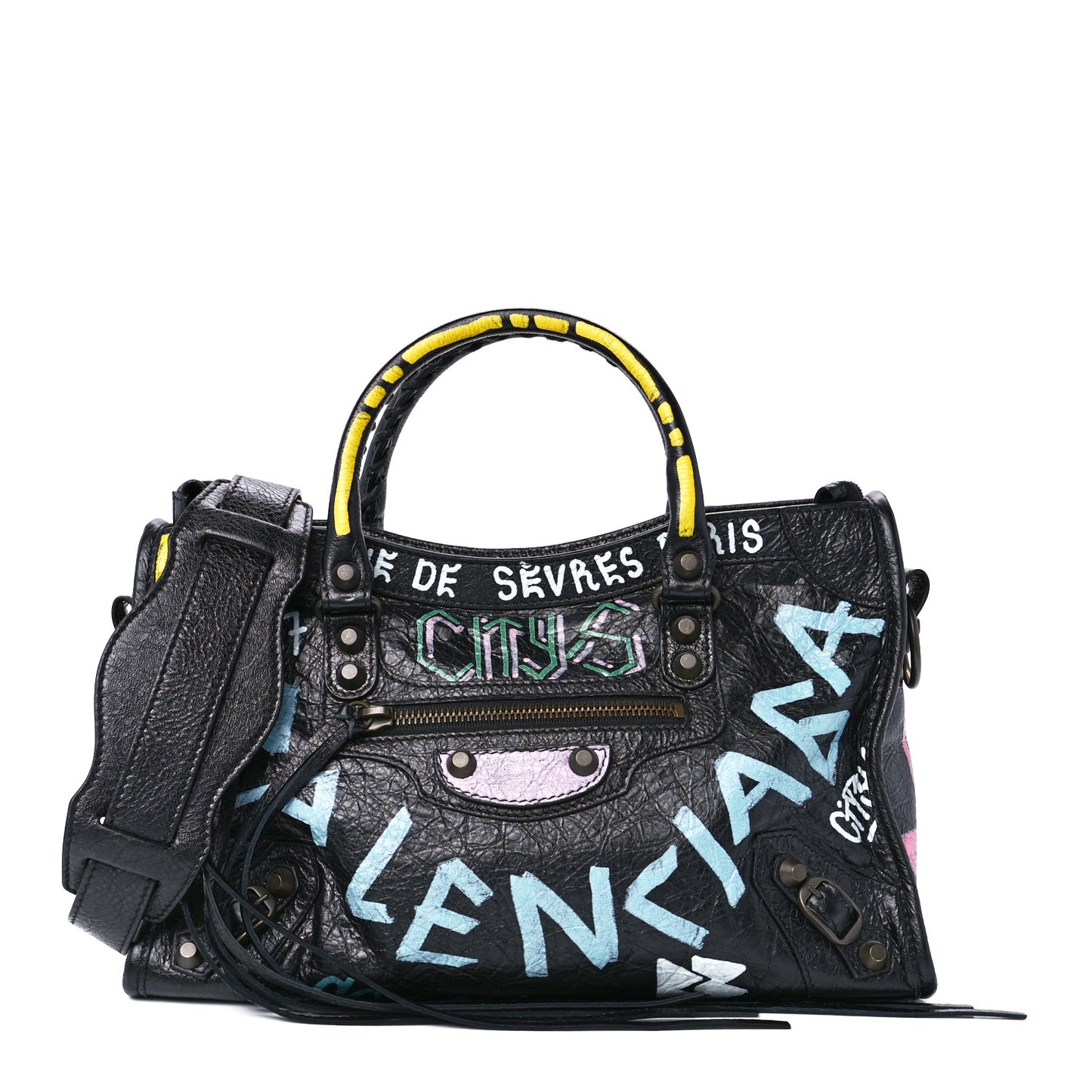 Agneau Graffiti All Over Classic Hardware S City Black Multicolor