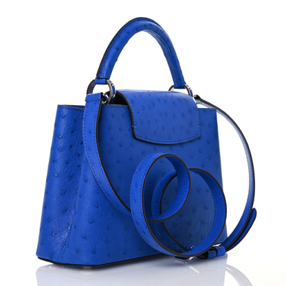 Louis Vuitton Ostrich Capucines BB Saphir 3 of 14