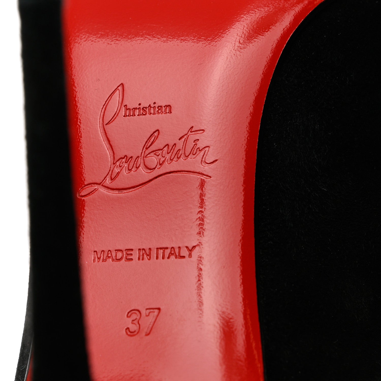 Christian Louboutin Veau Velours Pigalle Follies 100 Pumps 37 Black 7 of 12
