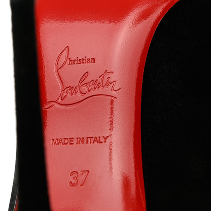 Christian Louboutin Veau Velours Pigalle Follies 100 Pumps 37 Black 7 of 12