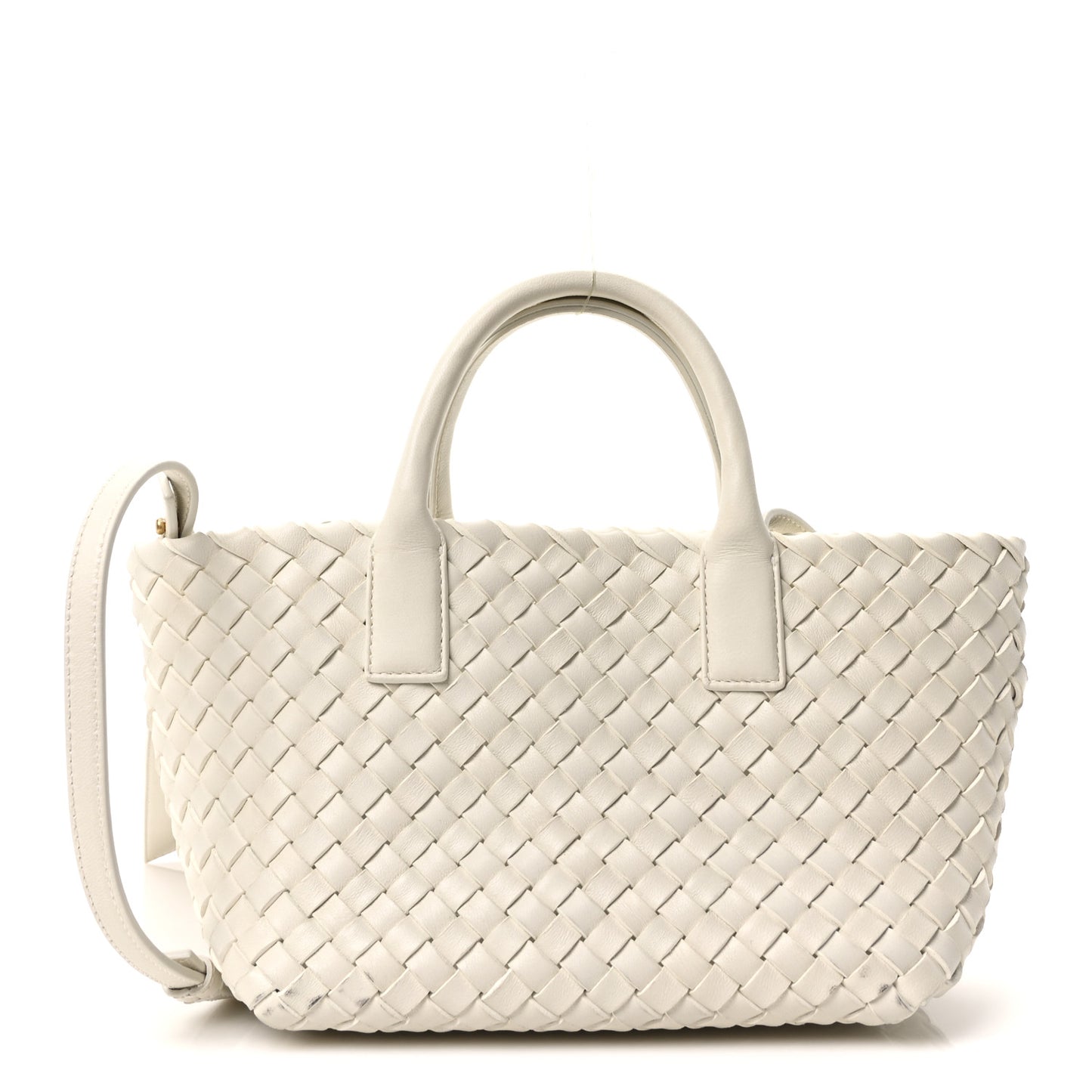 Nappa Intrecciato Mini Cabat White