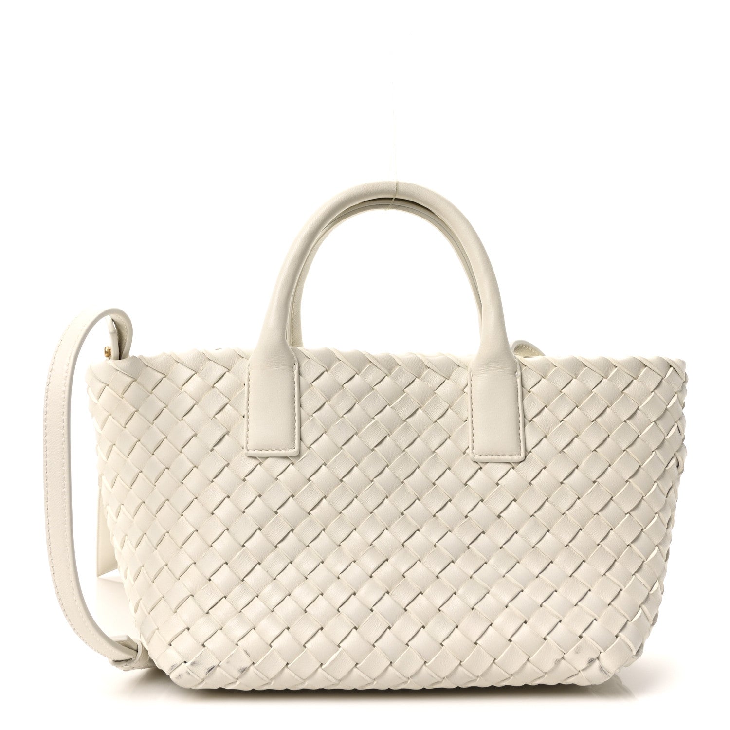 Bottega Veneta Nappa Intrecciato Mini Cabat White 1 of 10