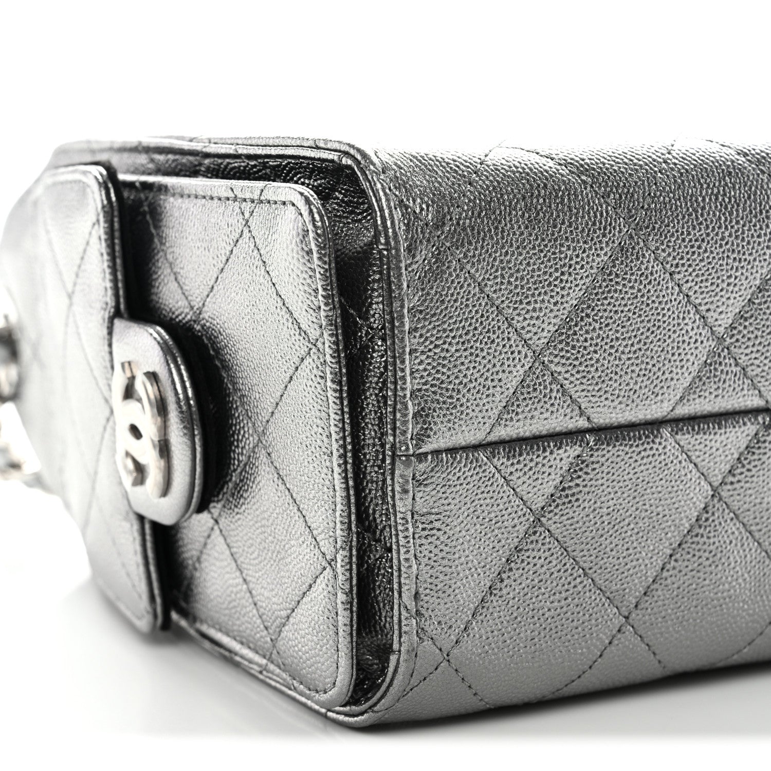 Chanel Metallic Caviar Quilted Mini Chanel 25 Handbag Anthracite 9 of 10