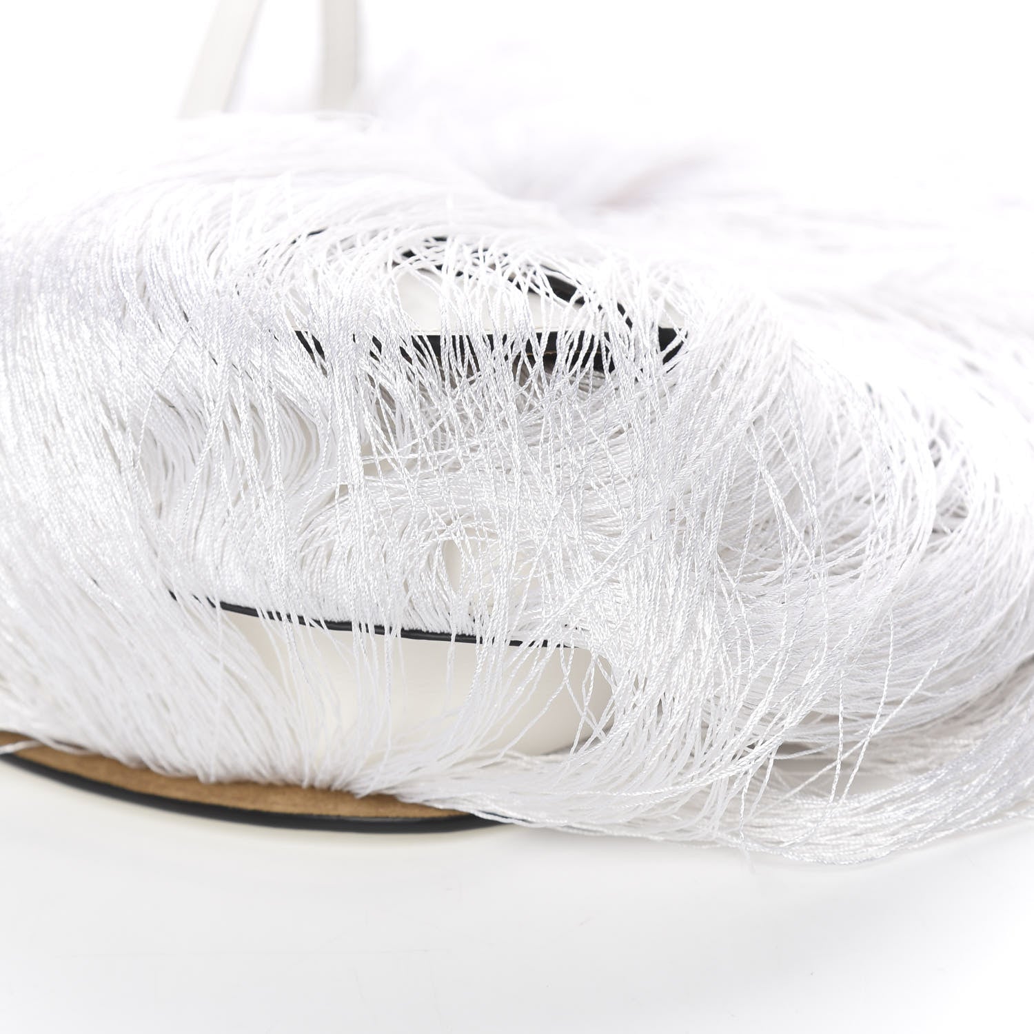 Loewe Calfskin Mini Fringe Gate Crossbody Bag White 9 of 10