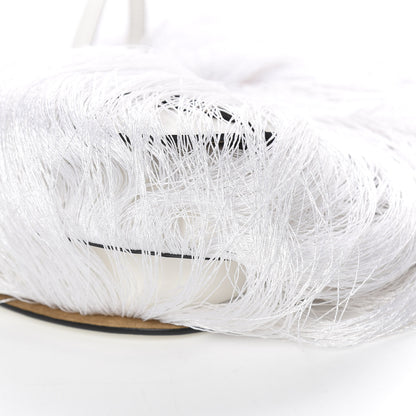 Loewe Calfskin Mini Fringe Gate Crossbody Bag White 9 of 10
