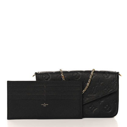 Louis Vuitton Empreinte Pochette Felicie Chain Wallet Black 3 of 11