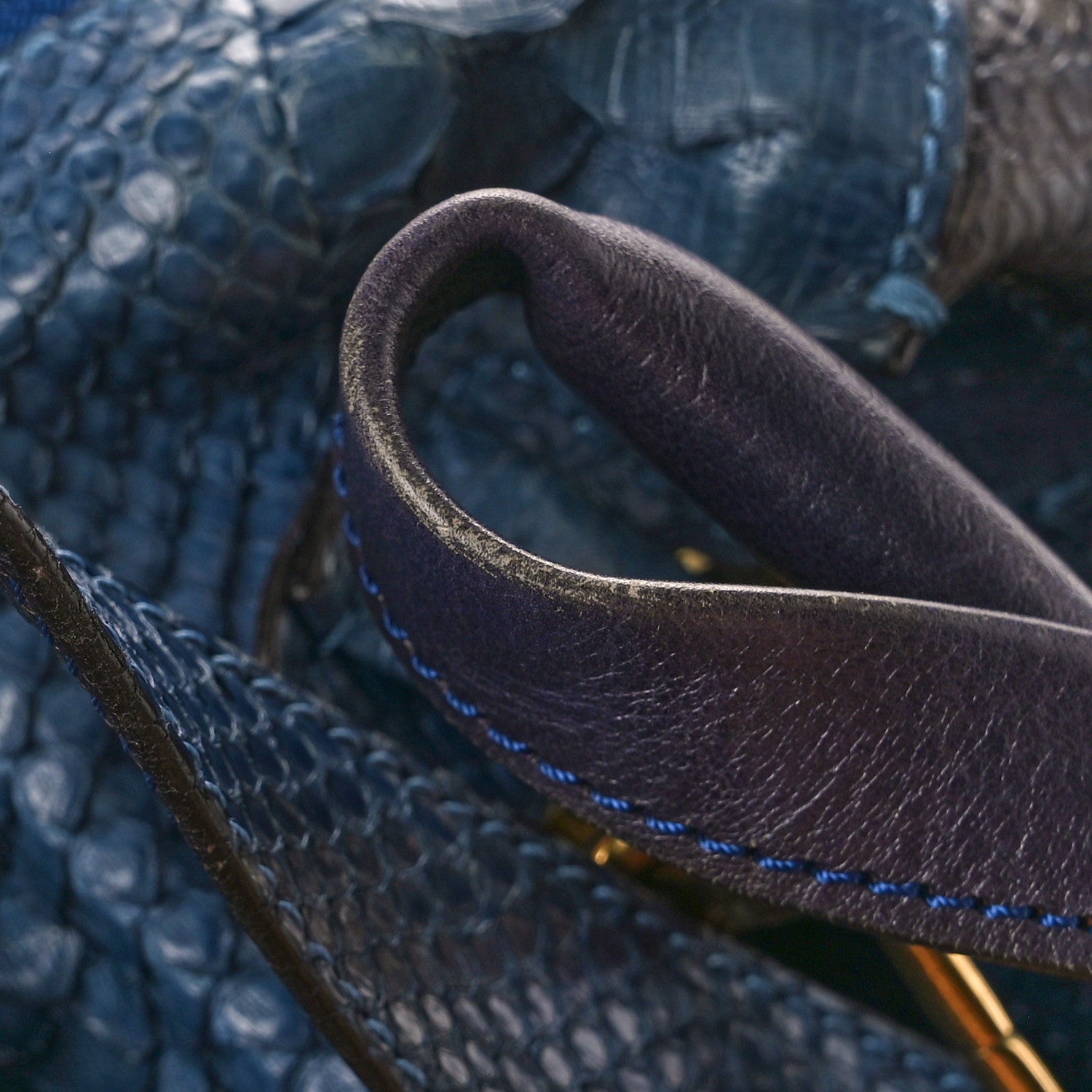 Chloe Snakeskin Medium Paraty Navy 14 of 15