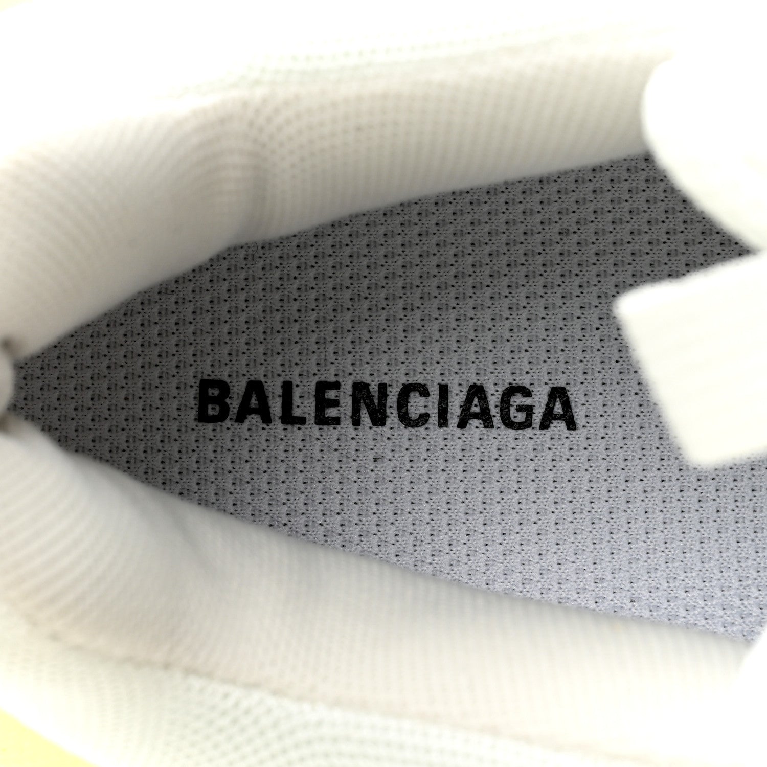 Balenciaga Fabric Mesh Clear Sole Fluo Womens Triple S Sneakers 38 White Fluo Yellow 8 of 9