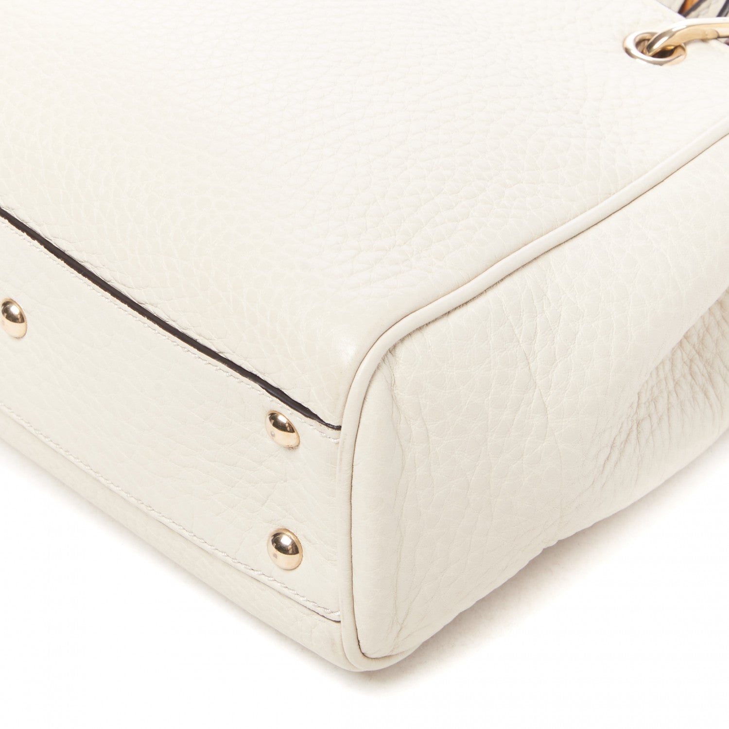 Gucci Calfskin Mini Bamboo Shopper Tote Off White 5 of 8