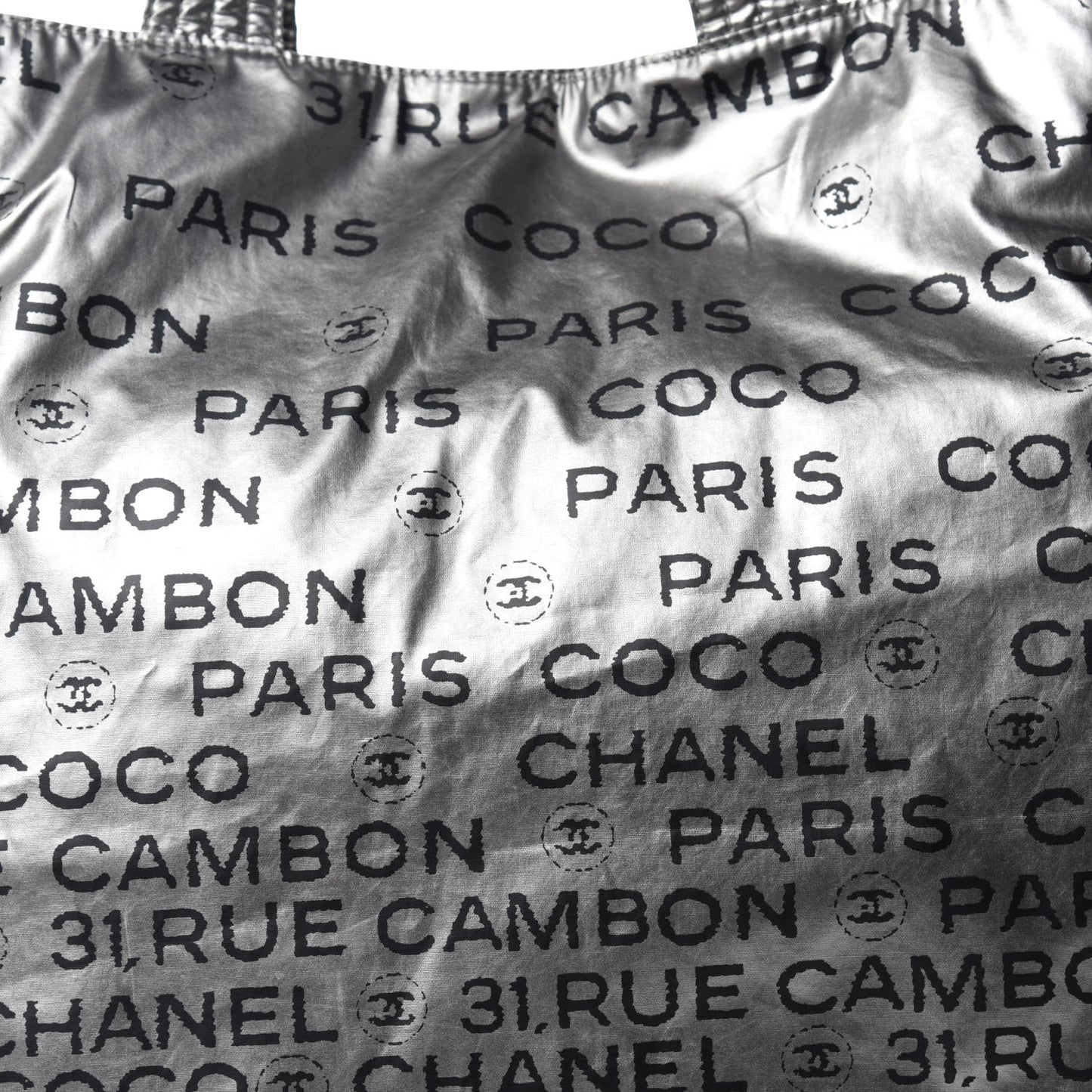 Coated Canvas Unlimited Large Tote Argent Fonce
