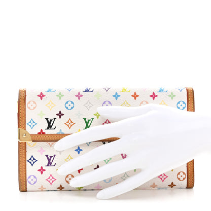 Louis Vuitton Monogram Multicolor Porte Tresor International Wallet White 2 of 8