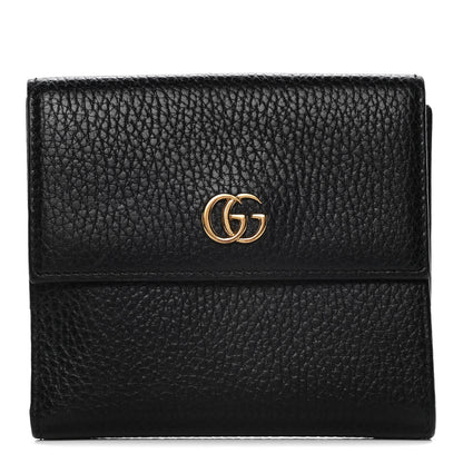 Gucci Dollar Calfskin Double G French Flap Wallet Black 1 of 14