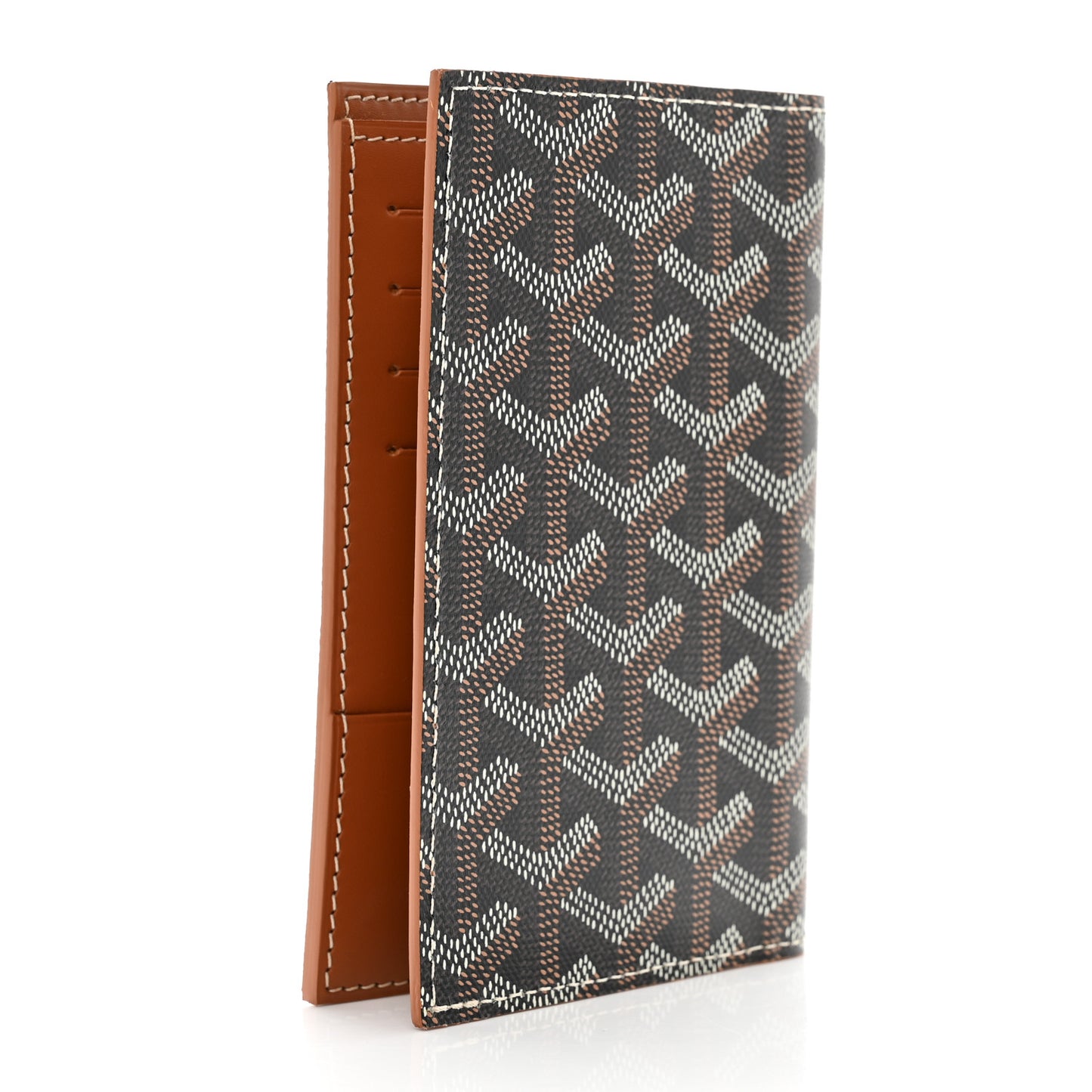 Goyardine Grenelle Passport Wallet Black Gold