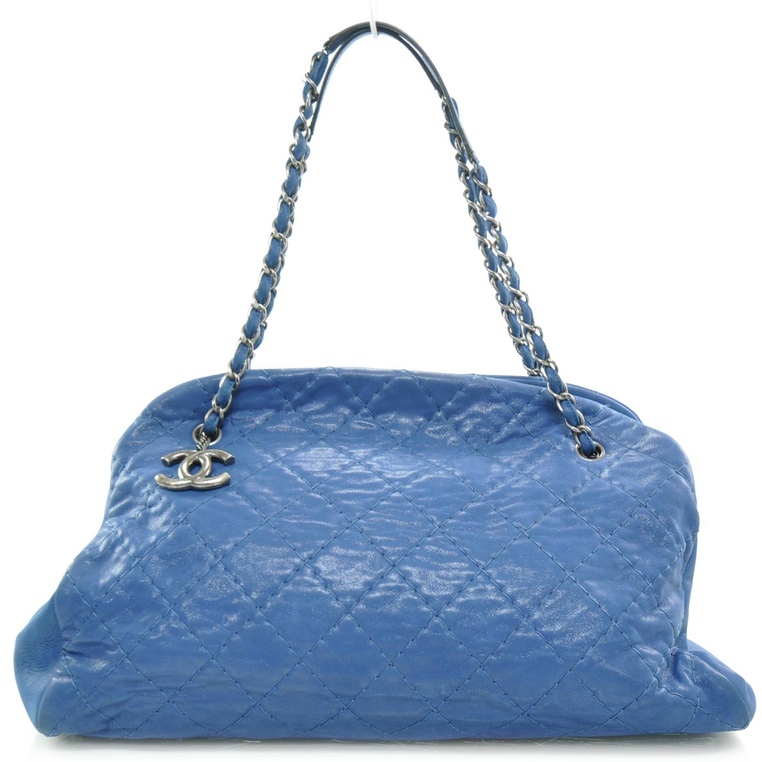 Chanel Calfskin Large Just Mademoiselle Blue 1 of 21