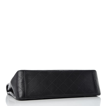 Chanel Lambskin Quilted XL Jumbo Single Flap Black 4 of 12