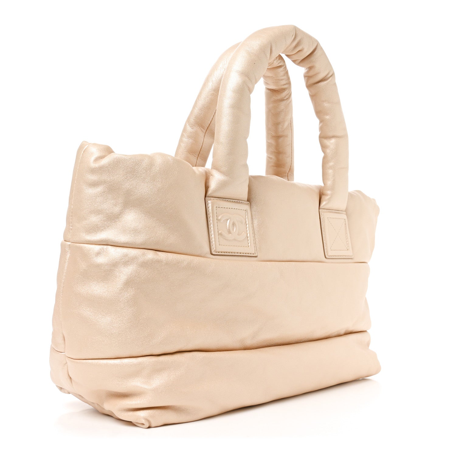 Chanel Nylon Quilted Medium Coco Cocoon Reversible Tote Light Gold 3 of 10