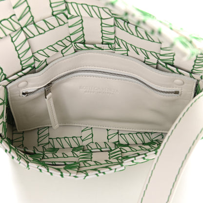 Bottega Veneta Lambskin Maxi Intreccio Overlock Stitched Cassette Crossbody Bag White Parakeet 6 of 9
