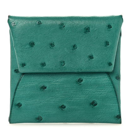 Hermes Ostrich Bastia Coin Purse Vert Verone 1 of 7