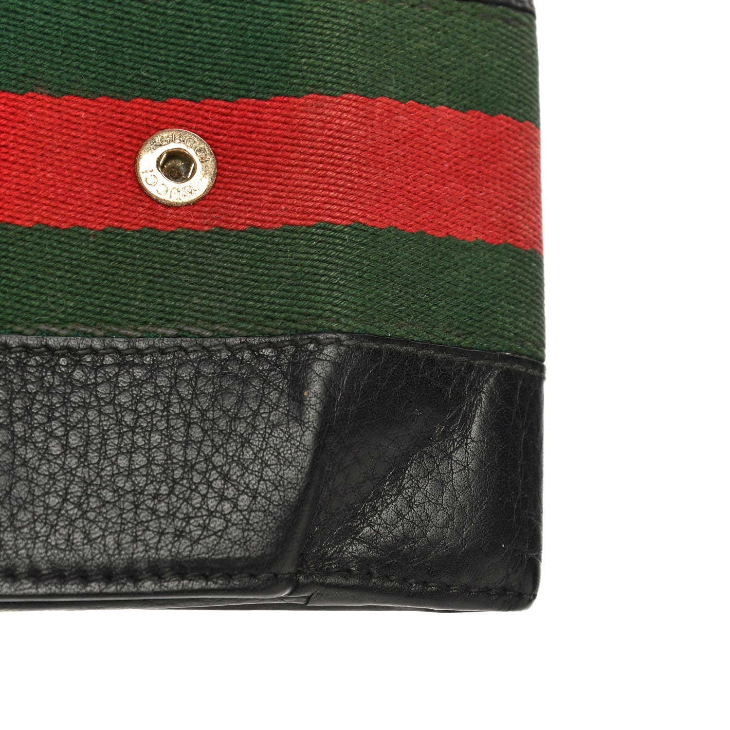 Gucci Calfskin Web Horsebit French Flap Wallet Black 18 of 21