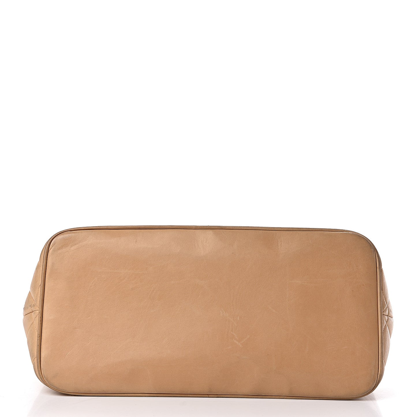 Lambskin Quilted Medallion Tote Beige