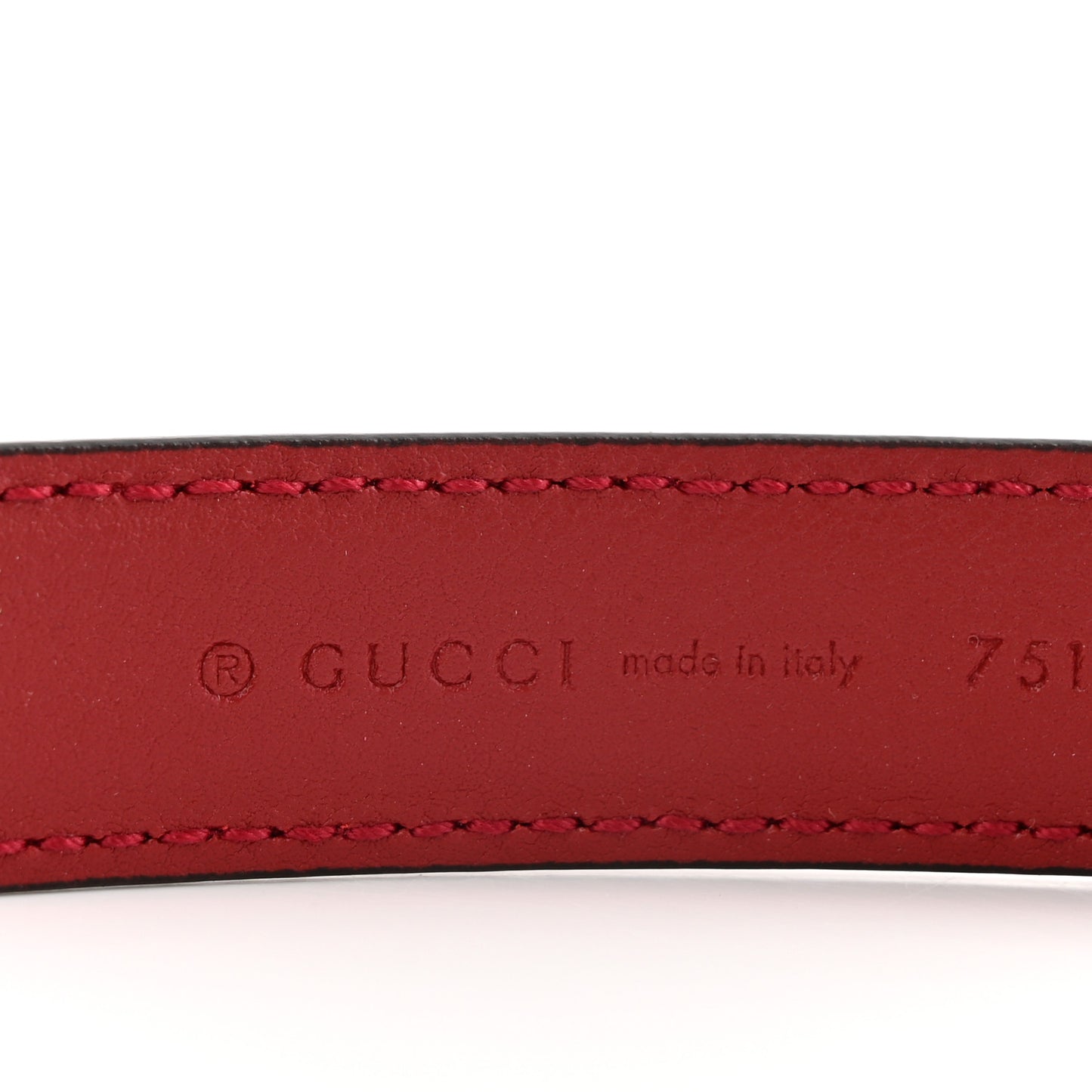 Plutone Calfskin Gucci Buckle 20mm Thin Belt 80 32 Rosso