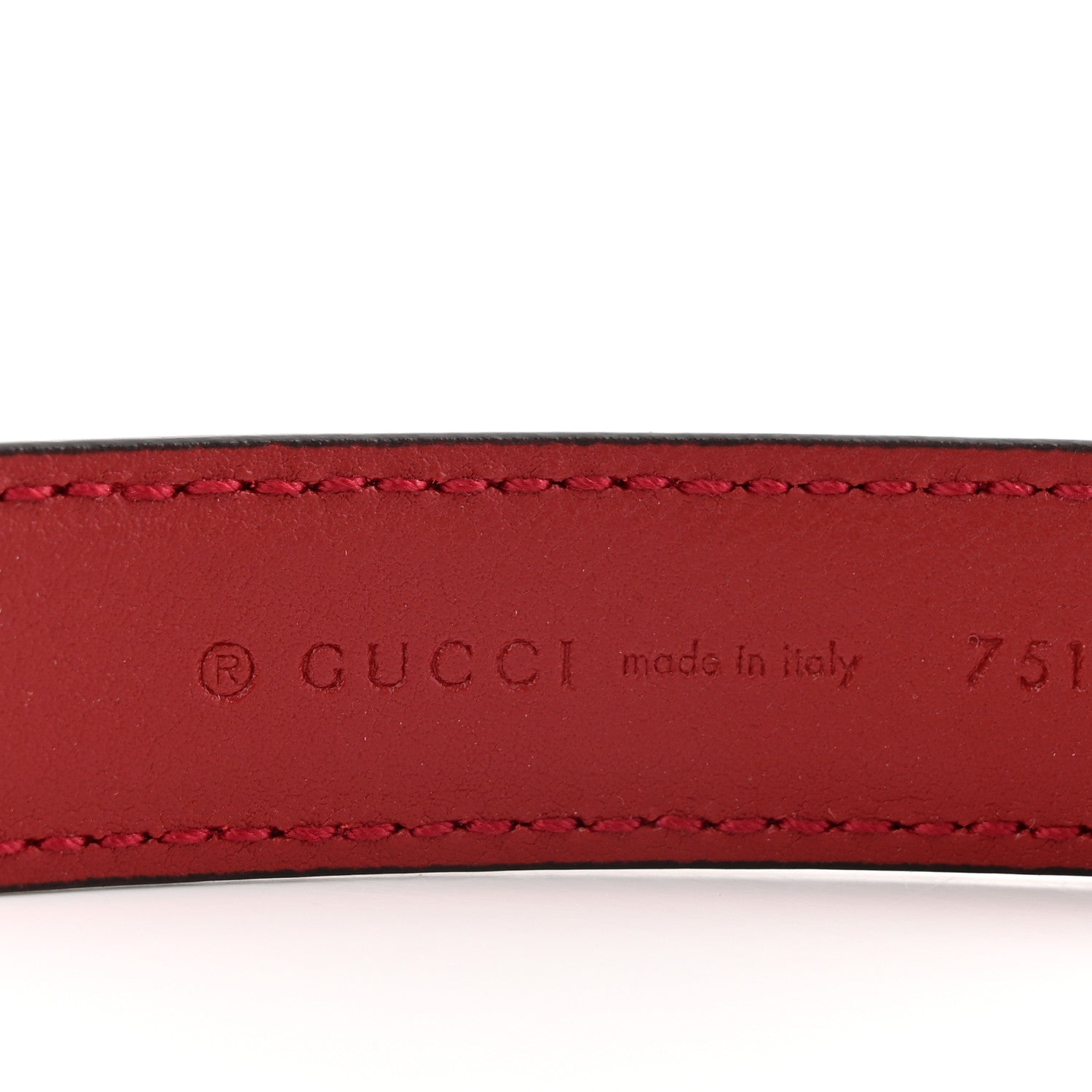 Gucci Plutone Calfskin Gucci Buckle 20mm Thin Belt 80 32 Rosso 3 of 6